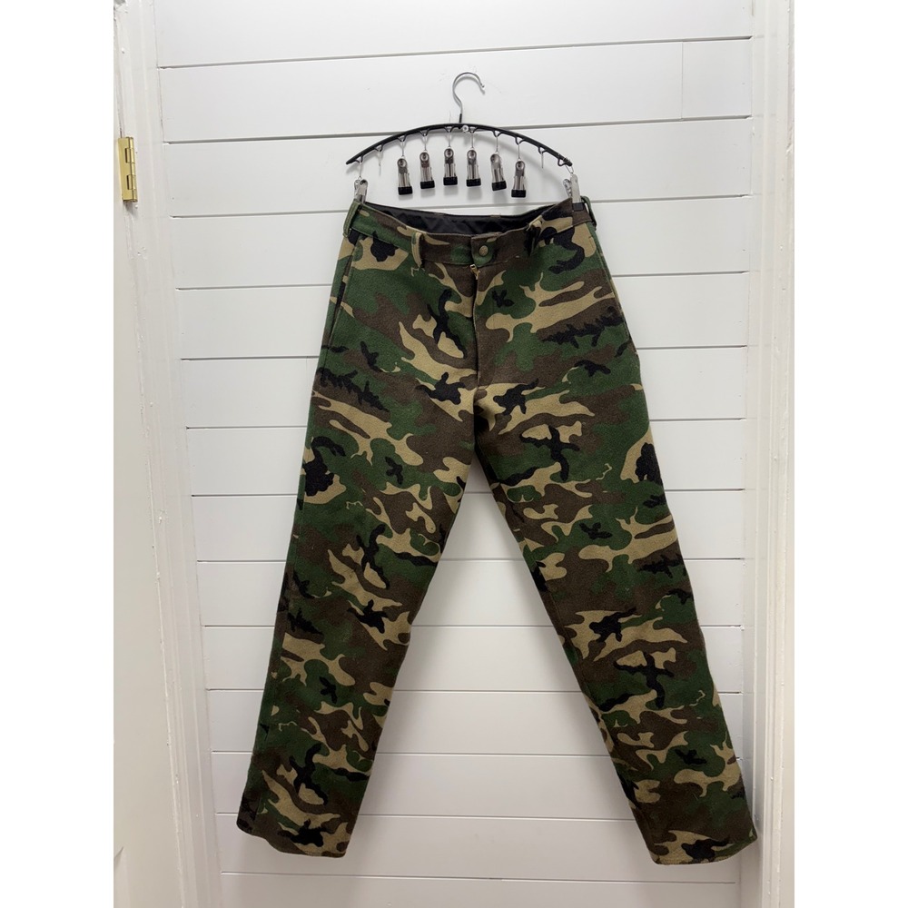 VTG CABELAS WHITETAIL CLOTHING DEEP PILE FLEECE WOODLAND GORE-TEX PANTS SZ 36